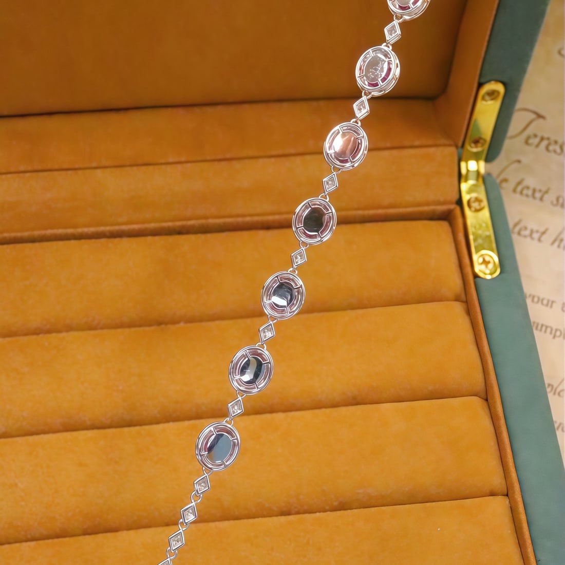 14k Gold 4.24 Ctw Natural Ruby & Diamond Bracelet - 3