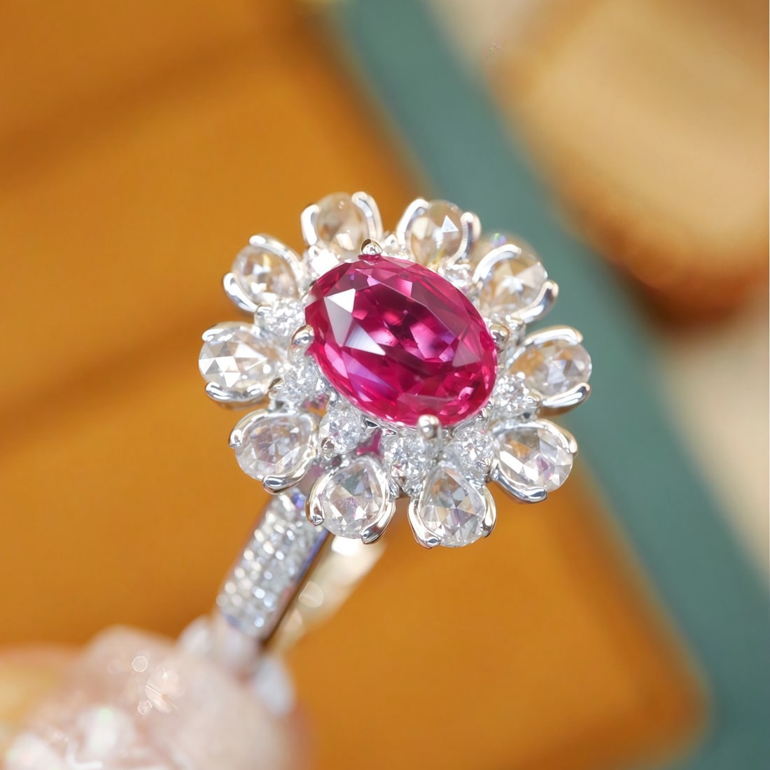 14k Gold 1.51 Ctw Natural Ruby & Diamond Ring - 2