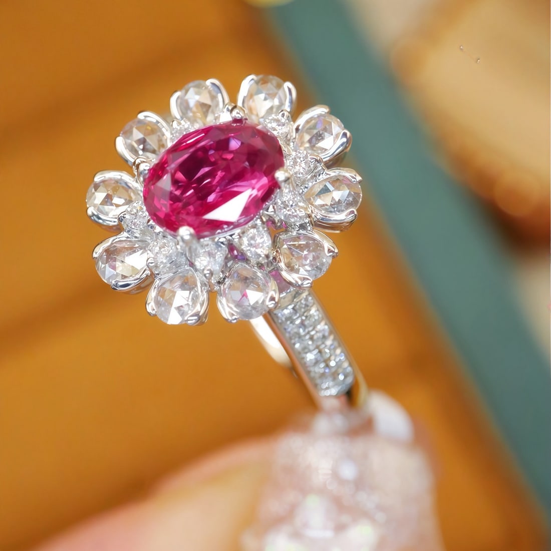 14k Gold 1.51 Ctw Natural Ruby & Diamond Ring - 3