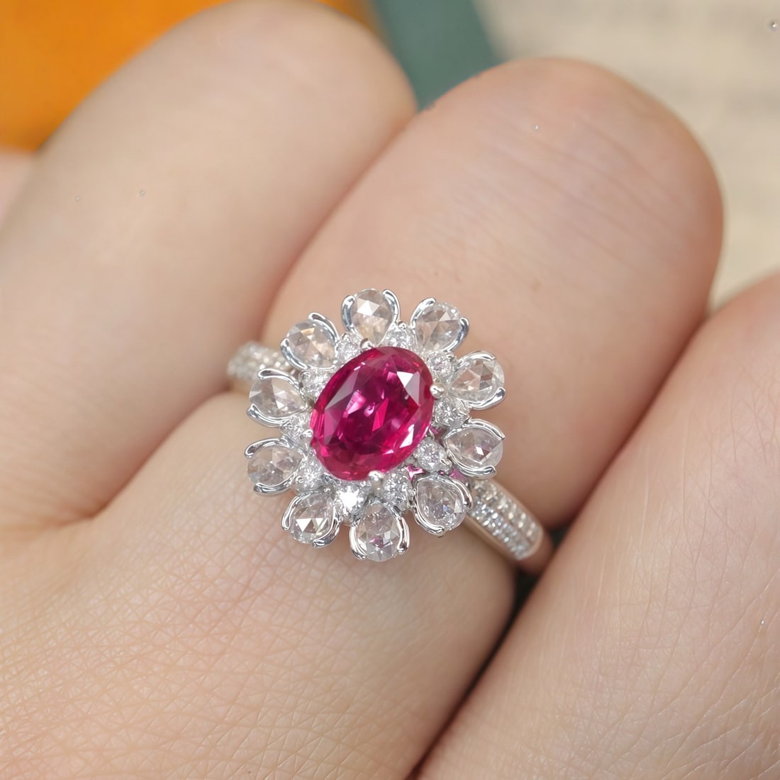 14k Gold 1.51 Ctw Natural Ruby & Diamond Ring - 5