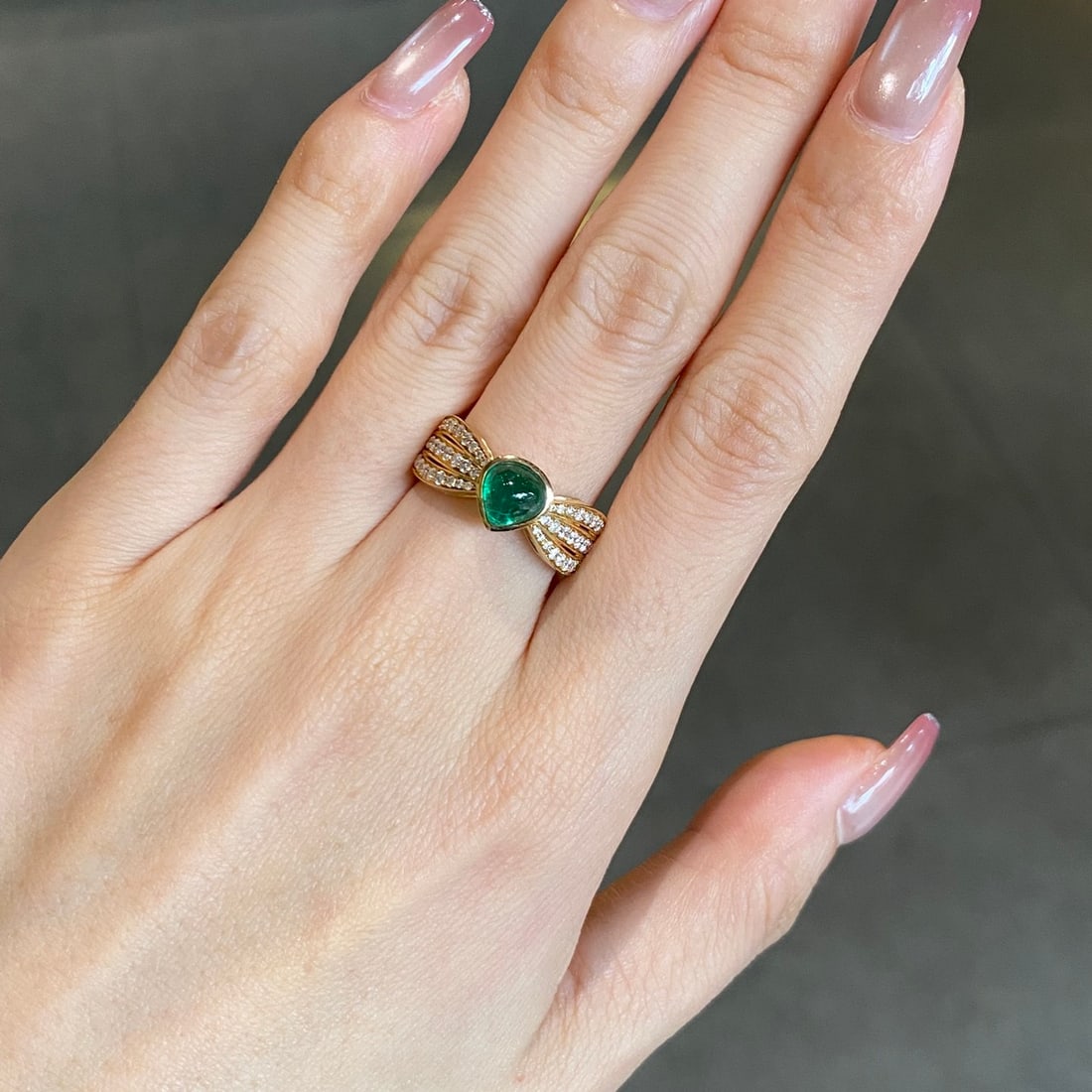 14k Gold 2.01 Ctw Vivid Green Natural Emerald & Diamond Ring - 6