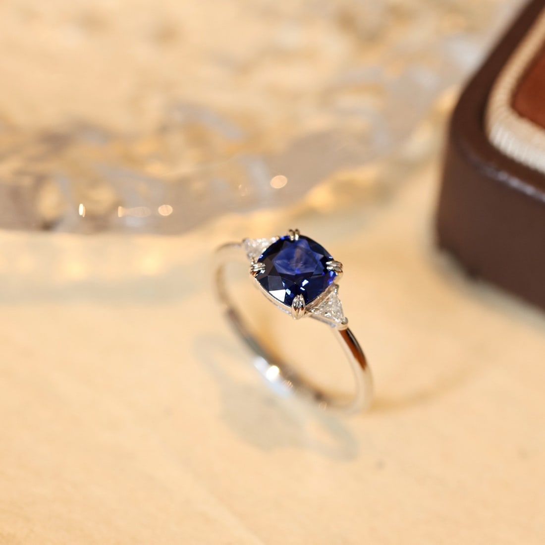 14k Gold 1.29 Ctw Natural Sapphire & Diamond Ring - 2