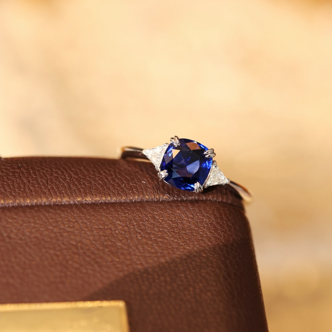 14k Gold 1.29 Ctw Natural Sapphire & Diamond Ring - 4