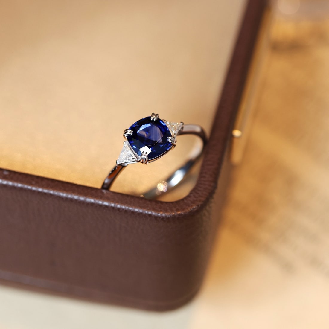 14k Gold 1.29 Ctw Natural Sapphire & Diamond Ring - 6