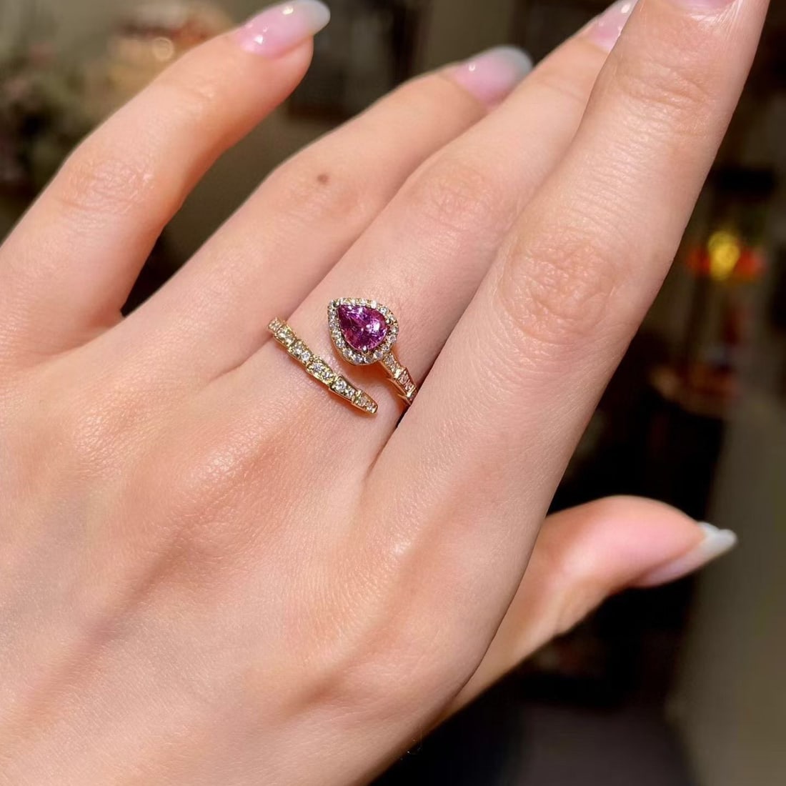 14k Gold 1.03 Ctw Natural Sapphire & Diamond Ring - 3