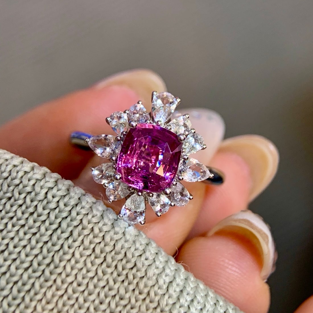 14k Gold 2.70 Ctw Natural Sapphire & Sapphire Ring - 2