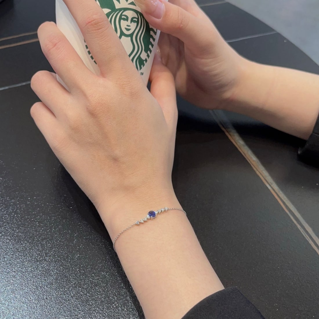 Express Shipping 18k Gold 0.75 Ctw Natural Sapphire & Diamond Necklace - 2