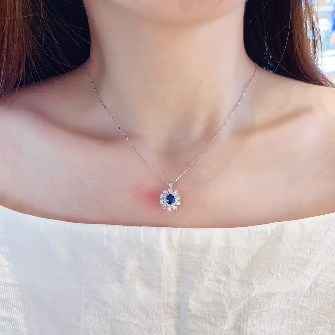 Express Shipping 18k Gold 1.94 Ctw Natural Sapphire & Diamond Ring/pendant( Without Chain ) - 4