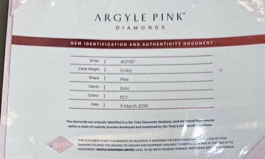 Express Shipping 18k Gold 0.14 Ct Natural Pink Diamond & Diamond Ring - 6