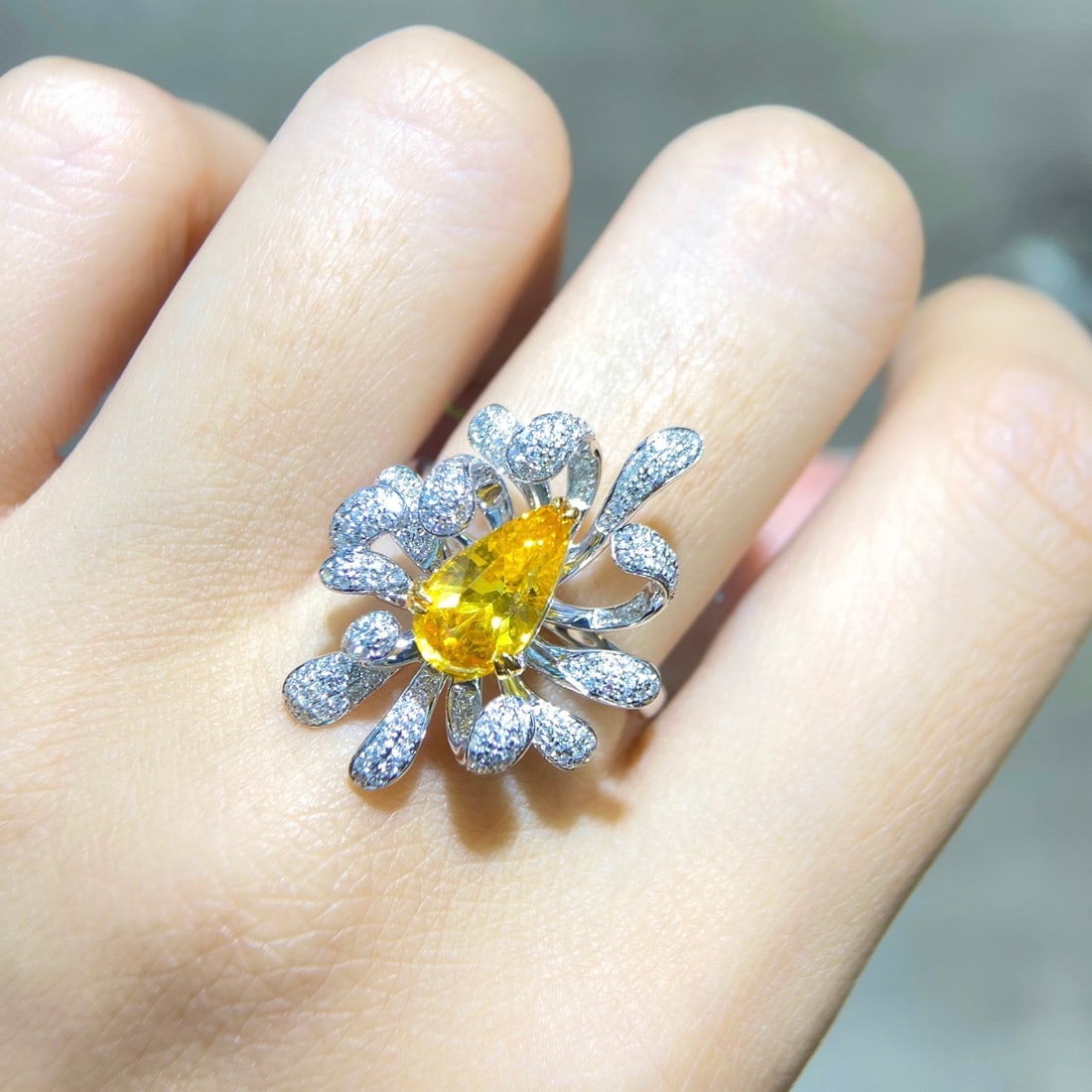 Express Shipping 18k Gold 2.68 Ctw Natural Sapphire & Diamond Ring - 4