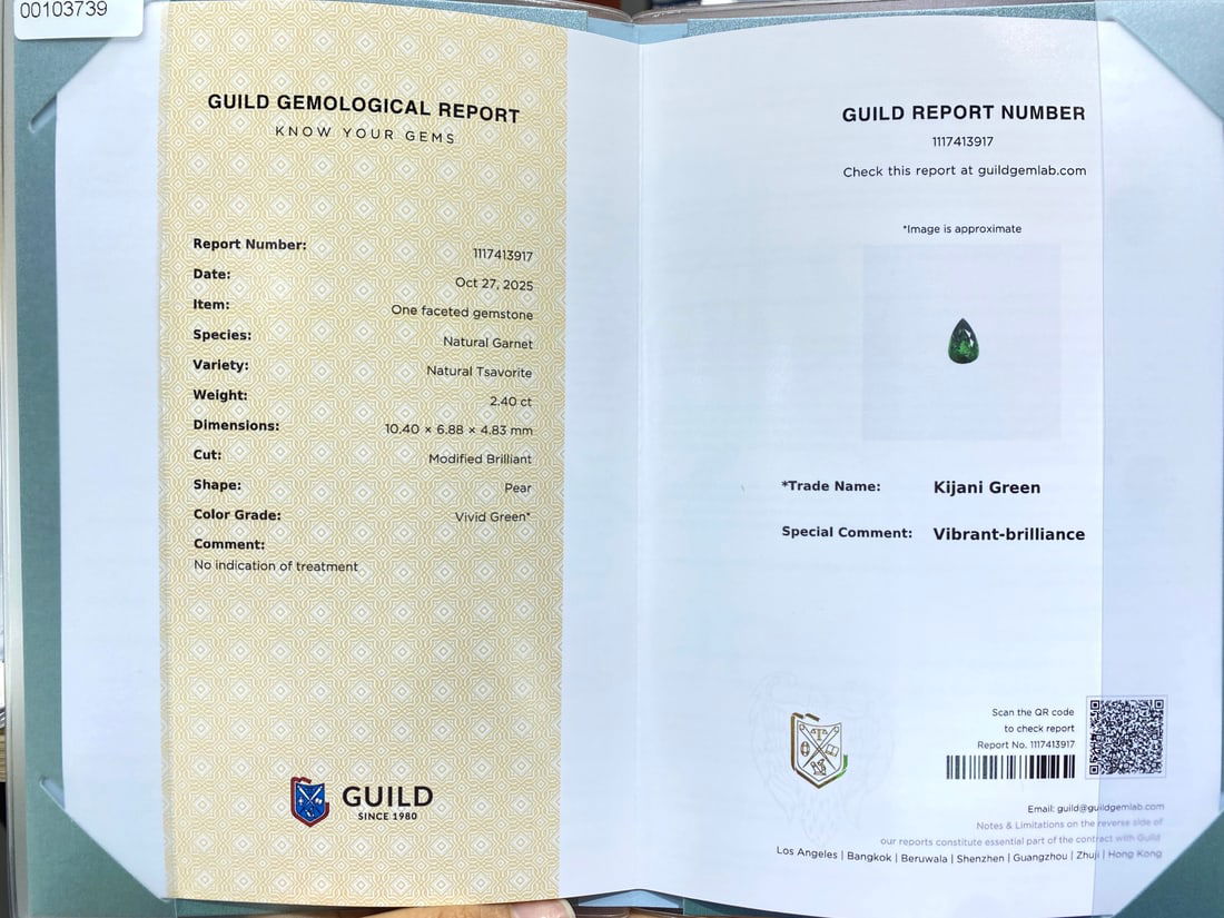 Express Shipping 18k Gold 3.20 Ctw Natural Tsavorite & Diamond Ring - 5