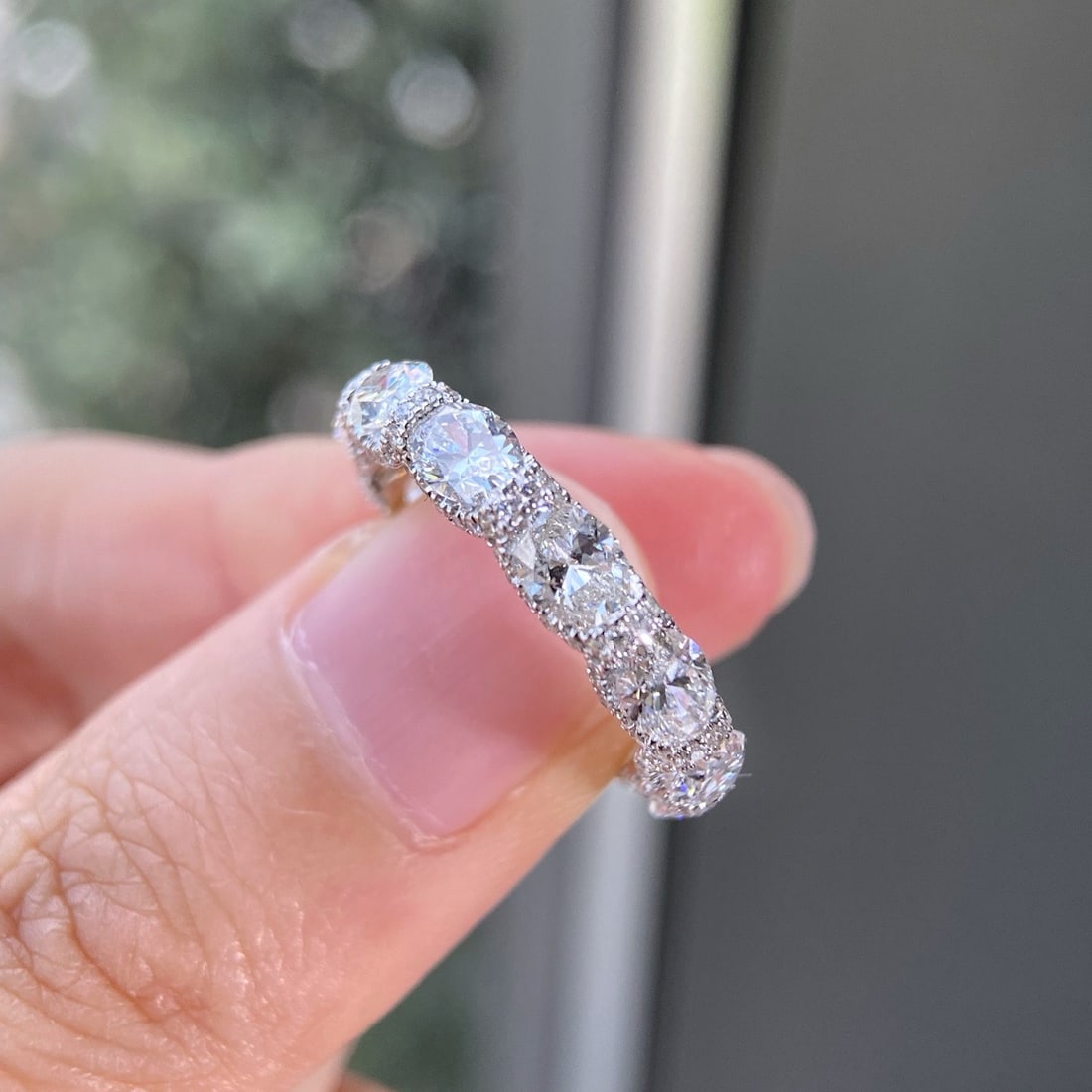 Express Shipping Gia Certified Express Shipping 18k Gold 4.05 Ctw Natural E Vs2 Oval Diamond Ring - 3