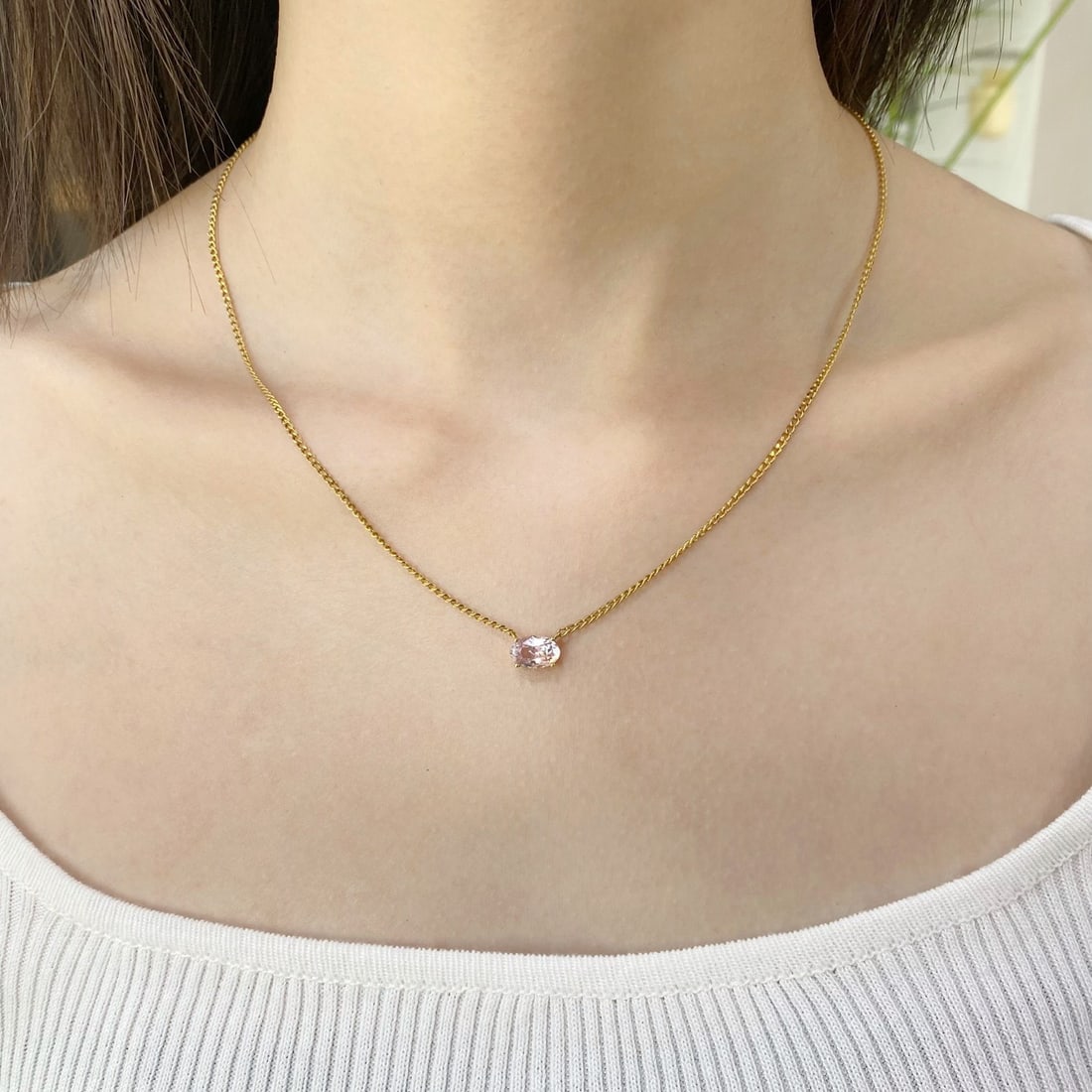 Express Shipping 18k Gold 1.81 Ct Natural Sapphire Necklace - 2