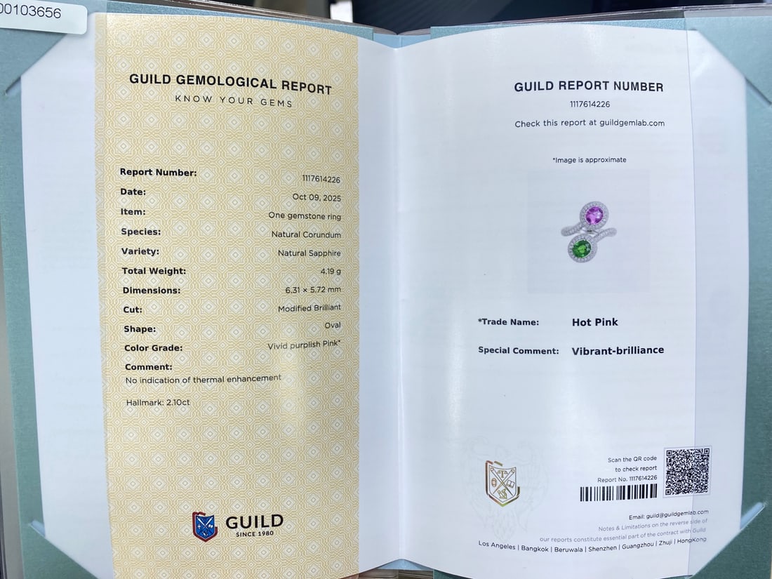 Express Shipping 18k Gold 2.74 Ctw Natural Sapphire & Tsavorite & Diamond & Toi Et Moi Ring - 5