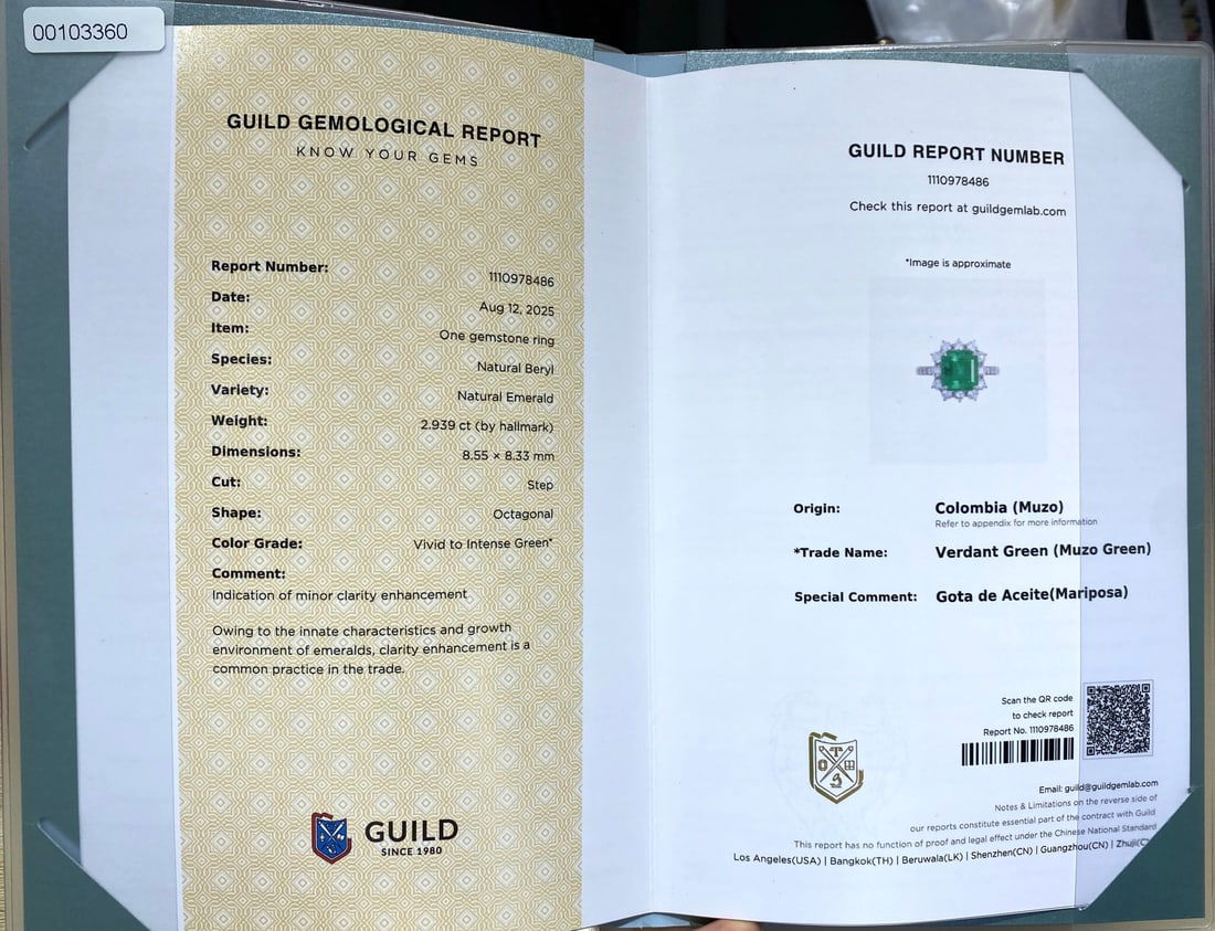 Express Shipping Pt950 3.86 Ctw Colombia Natural Emerald & Diamond Ring - 5