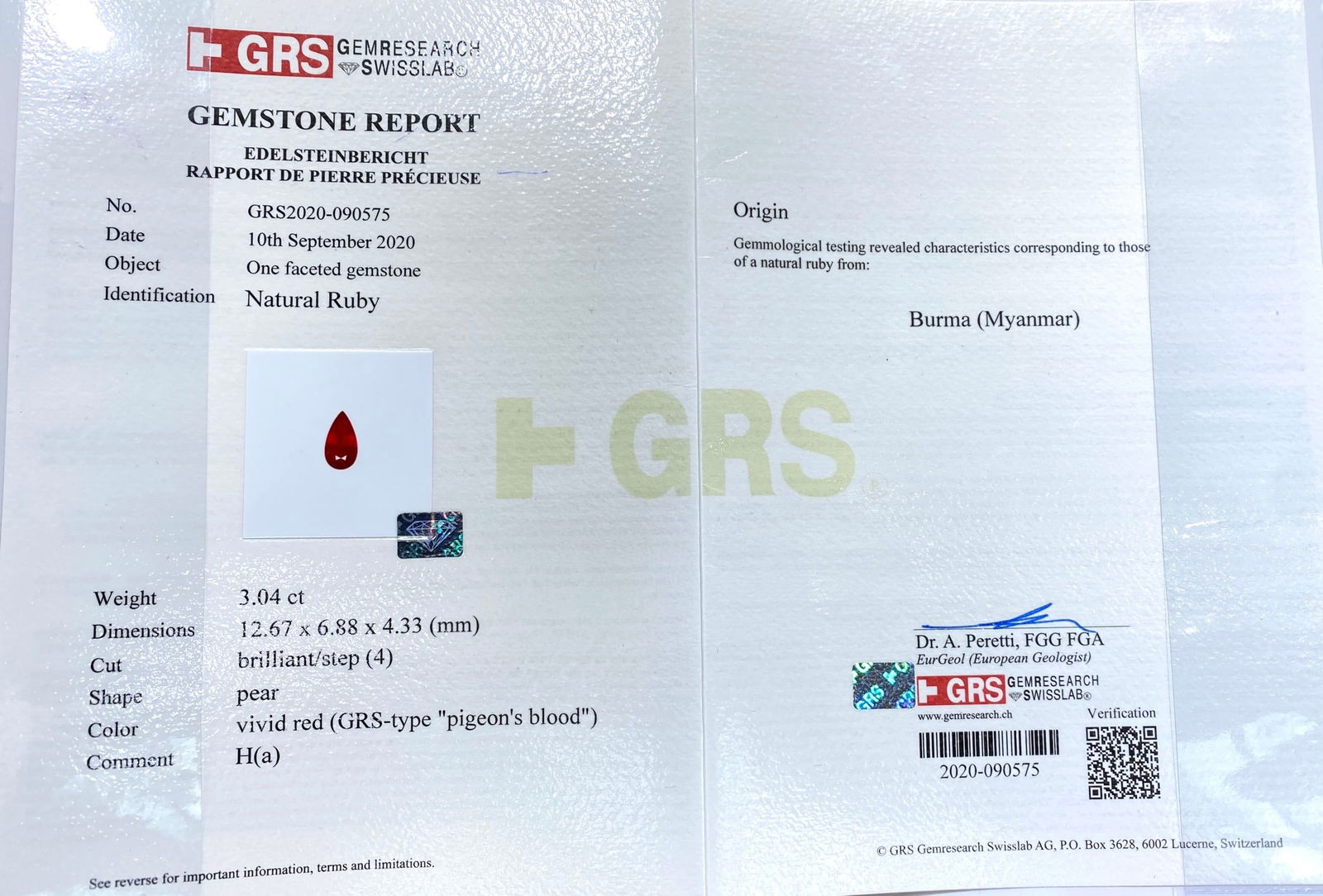 Express Shipping Grs(gemstone Reports) Certified Express Shipping 18k Gold 3.93 Ctw Burma Natural... - 7