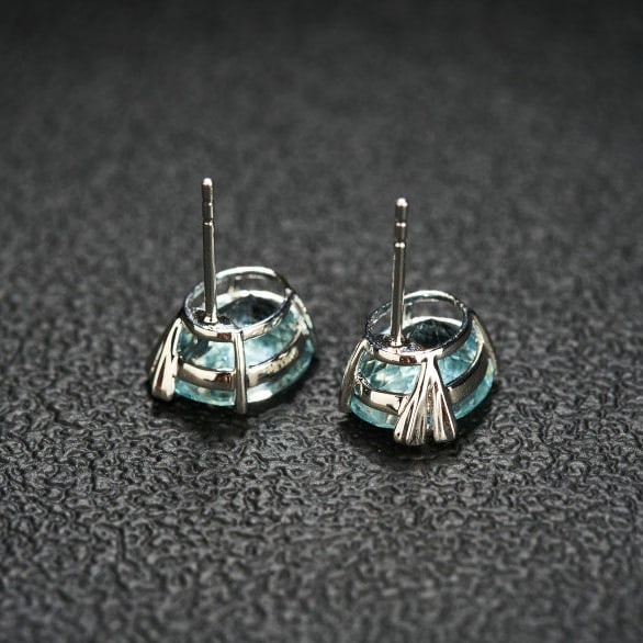 14k Gold 6.05 Ct Natural Aquamarine Earrings - 6