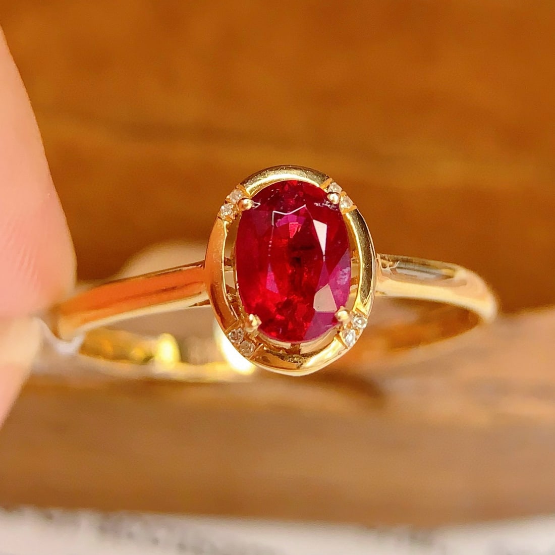 14k Gold 1.00 Ct Natural Tourmaline & Diamond Ring - 5