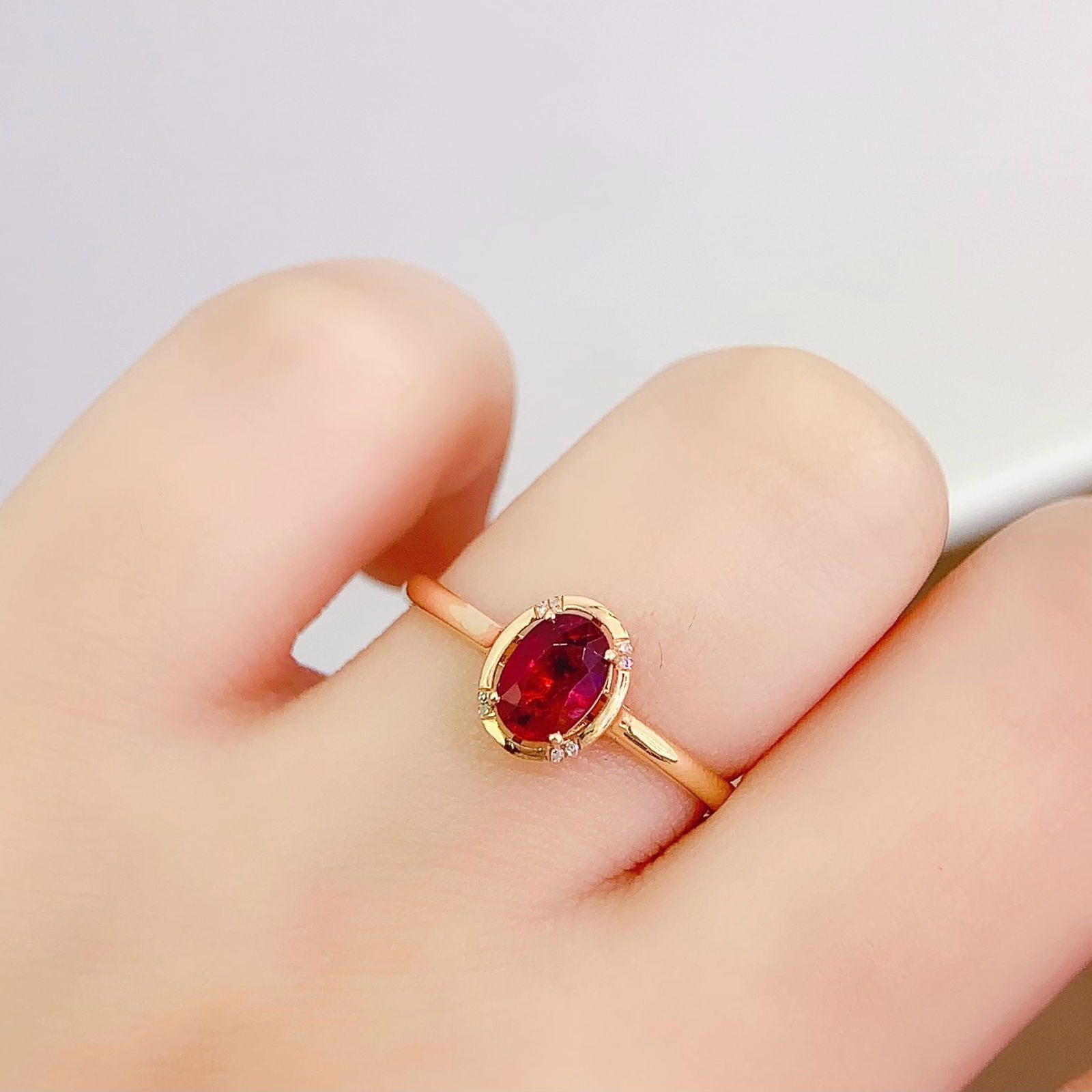 14k Gold 1.00 Ct Natural Tourmaline & Diamond Ring - 6