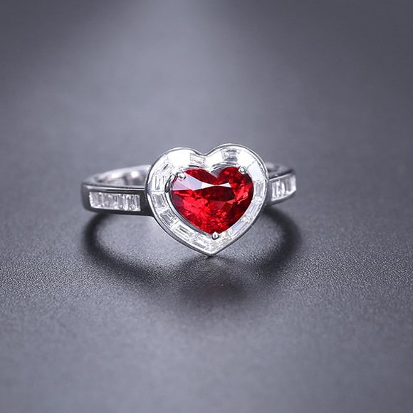 14k Gold 1.65 Ctw Natural Spinel & Diamond Ring - 2