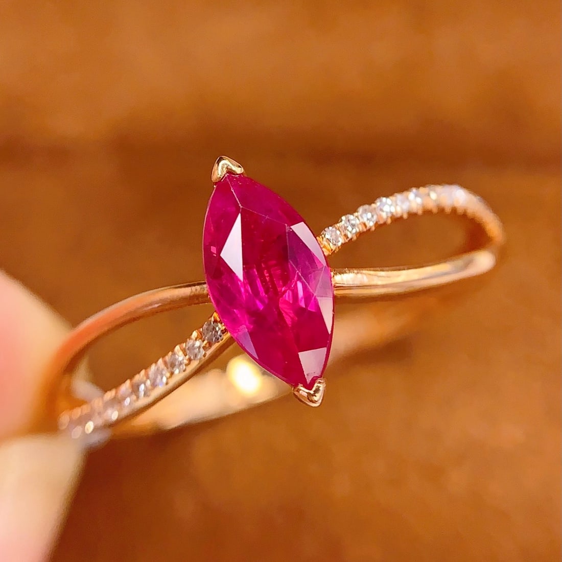 14k Gold 0.7 Ct Natural Ruby & Diamond Ring - 3