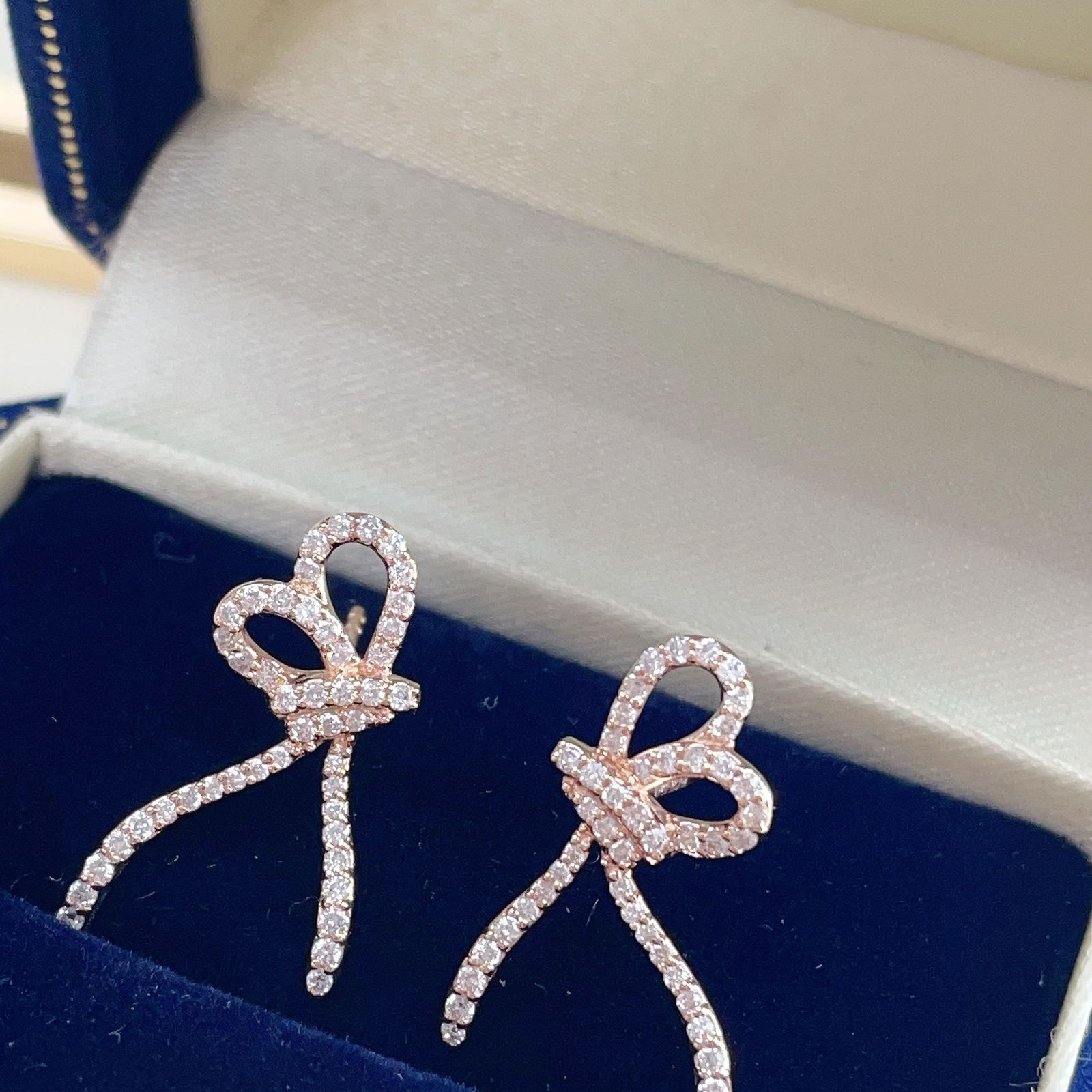 14k Gold 0.42 Ct Natural H Diamond Earrings (1 of 4)