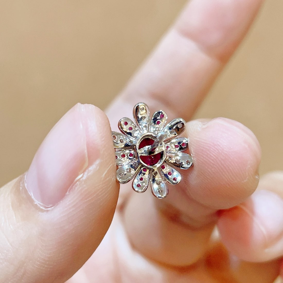 14k Gold 1.30 Ctw Natural Ruby & Ruby Earrings - 6