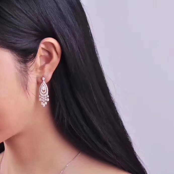 14k Gold 3.75 Ctw Natural H Diamond Earrings - 2