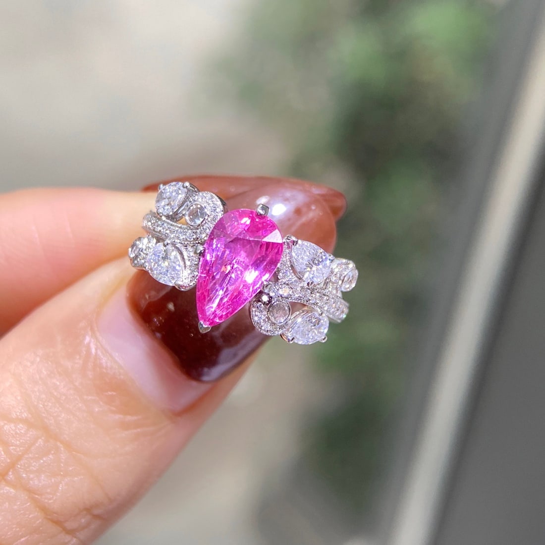 14k Gold 1.91 Ctw Natural Spinel & Diamond Ring - 2