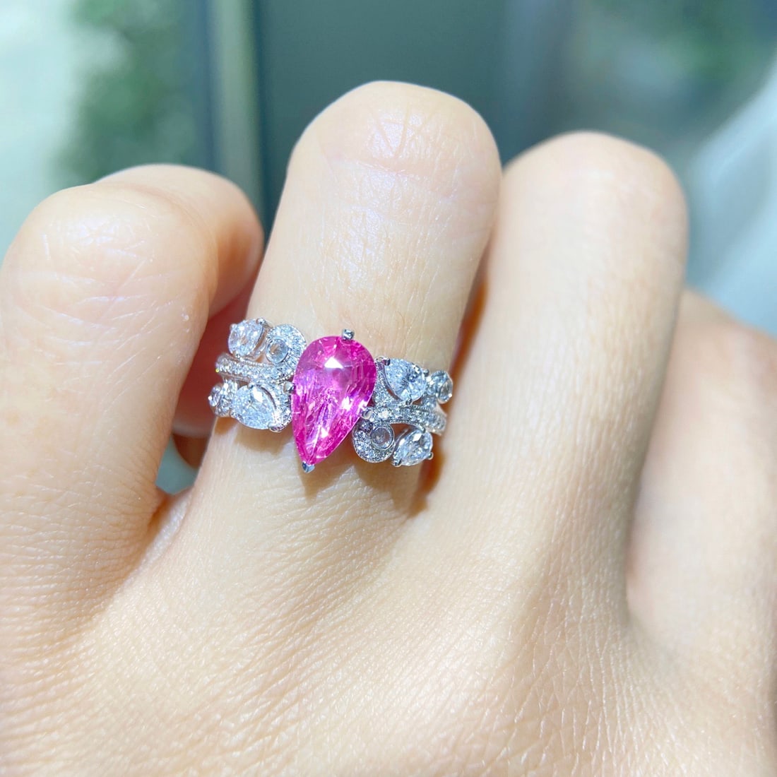 14k Gold 1.91 Ctw Natural Spinel & Diamond Ring - 3