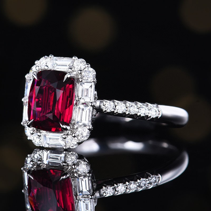 14k Gold 1.69 Ctw Natural Ruby & Diamond Ring - 2