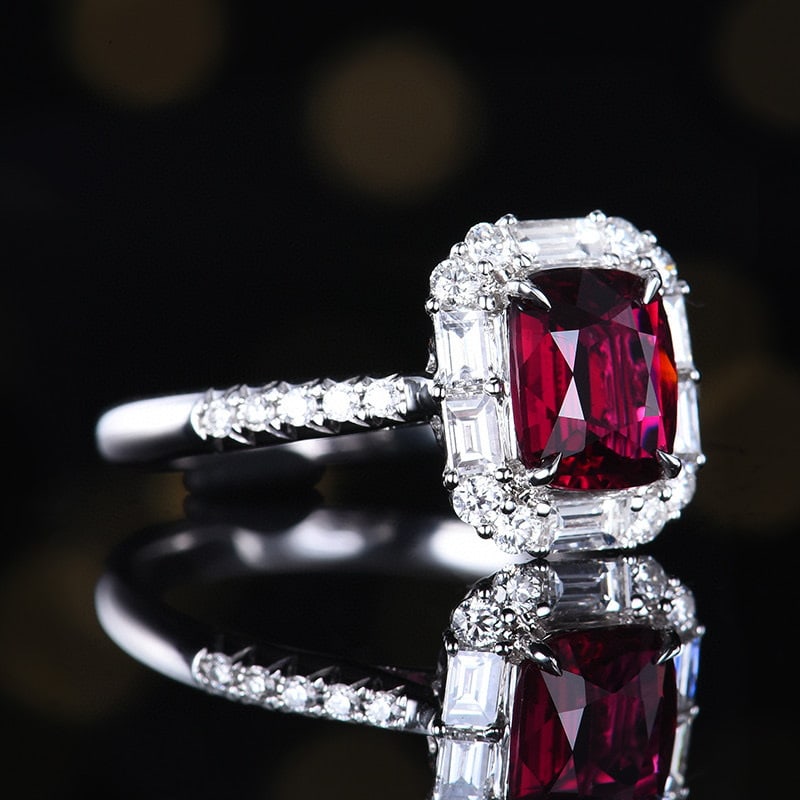 14k Gold 1.69 Ctw Natural Ruby & Diamond Ring - 3