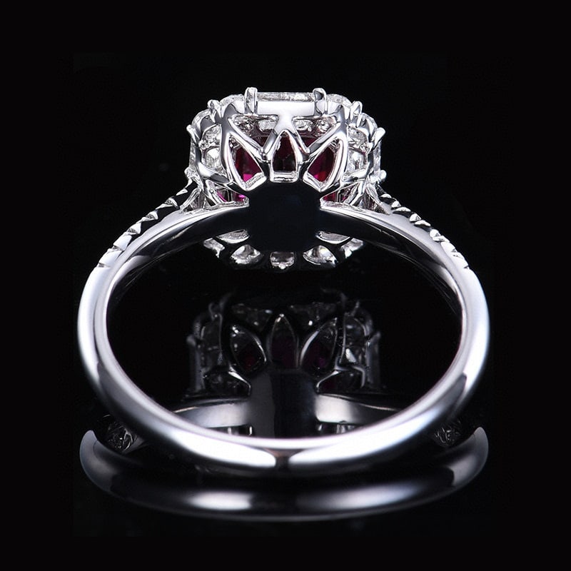 14k Gold 1.69 Ctw Natural Ruby & Diamond Ring - 4