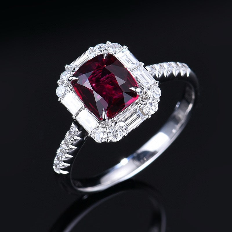 14k Gold 1.69 Ctw Natural Ruby & Diamond Ring - 5