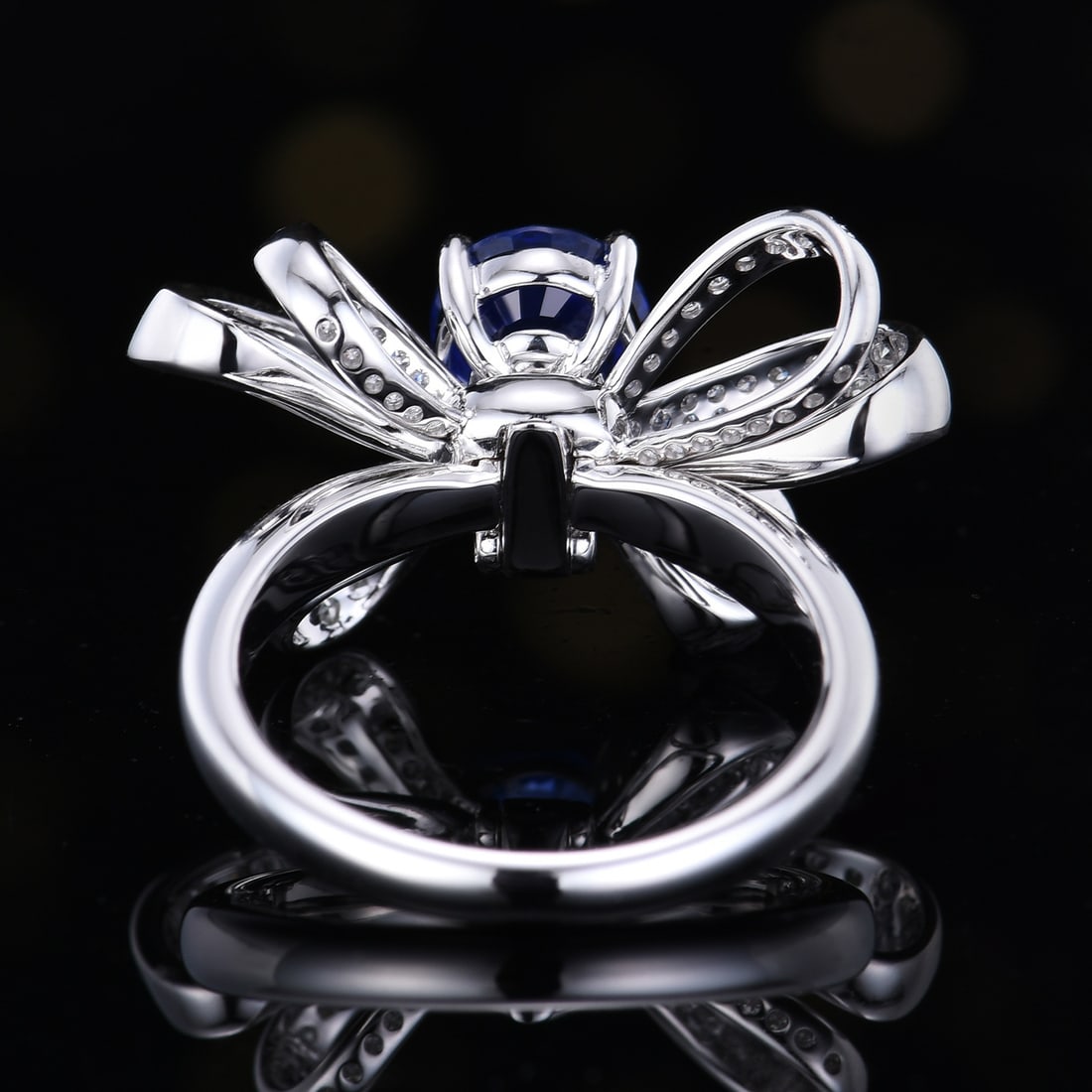 14k Gold 3.01 Ctw Natural Sapphire & Diamond Ring/pendant( Without Chain ) - 2