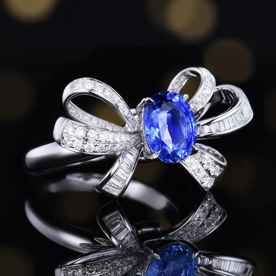 14k Gold 3.01 Ctw Natural Sapphire & Diamond Ring/pendant( Without Chain ) - 3