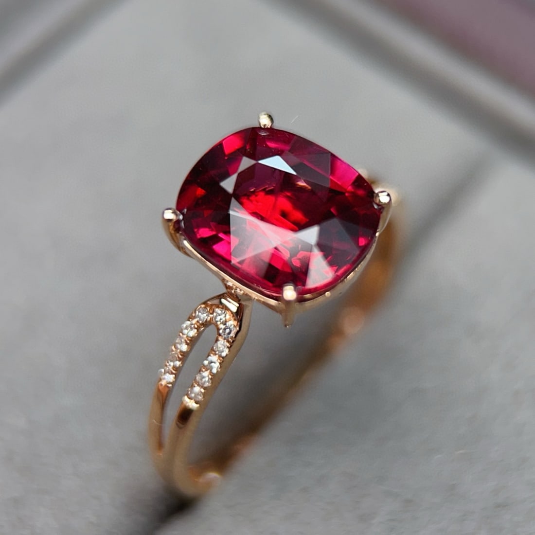 14k Gold 2.61 Ctw Natural Tourmaline & Diamond Ring - 4