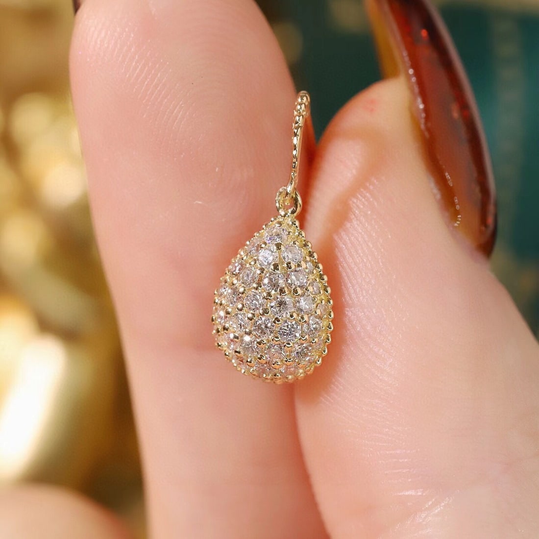 14k Gold 0.9 Ct Natural H Diamond Earrings - 5