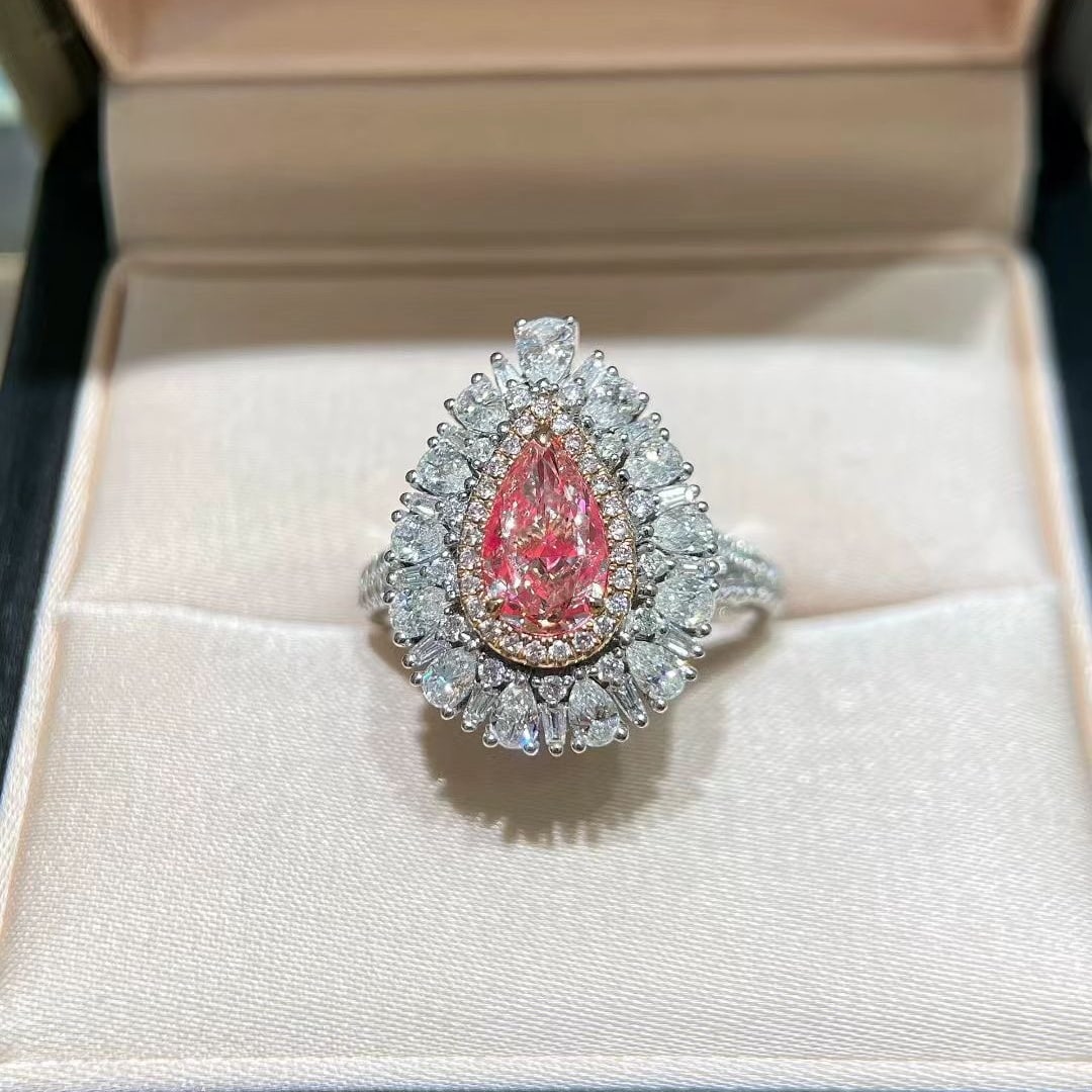 14k Gold 2.34 Ctw Natural Pink Diamond & Diamond Ring/pendant( Without Chain ) - 5