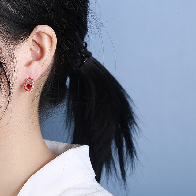 14k Gold 1.03 Ctw Natural Ruby & Ruby Earrings - 6