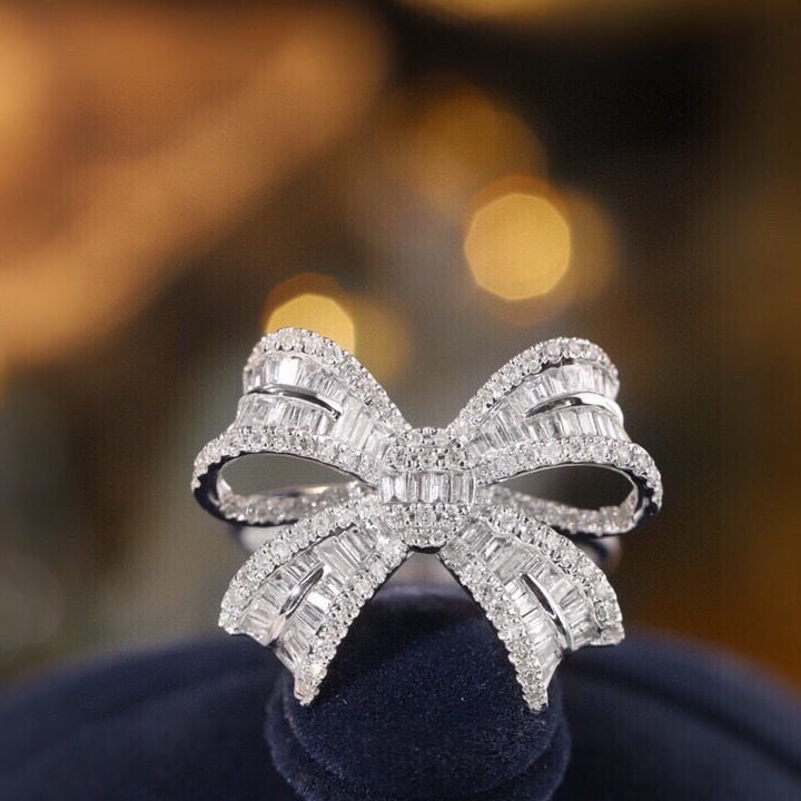 14k Gold 1.00 Ct Natural H Diamond Ring - 2