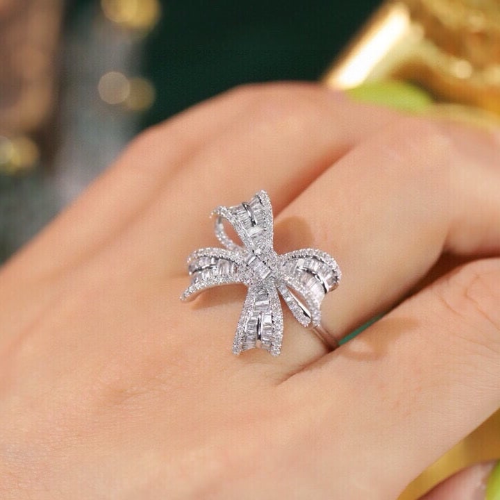 14k Gold 1.00 Ct Natural H Diamond Ring - 6