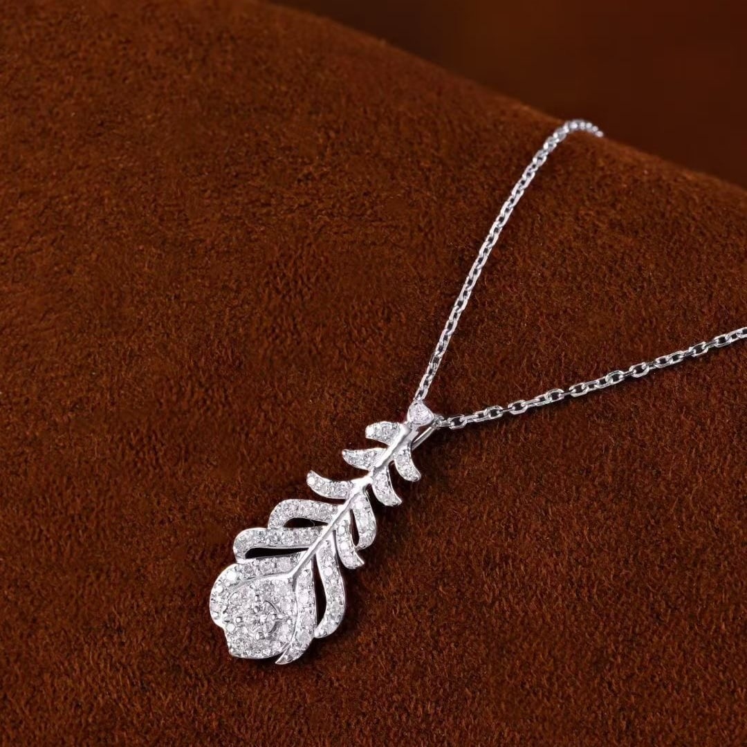 14k Gold 0.28 Ct Natural H Diamond Pendant( Without Chain ) - 3