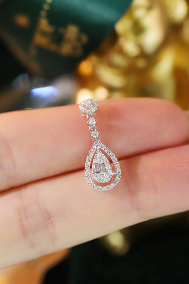 14k Gold 0.25 Ct Natural H Diamond Pendant( Without Chain ) - 2