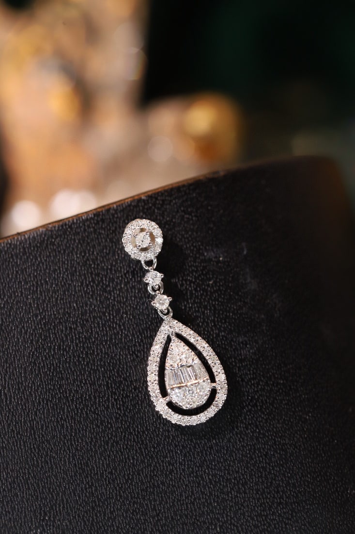 14k Gold 0.25 Ct Natural H Diamond Pendant( Without Chain ) - 8