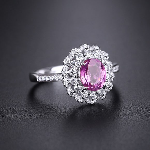 14k Gold 1.44 Ctw Natural Sapphire & Diamond Ring - 2