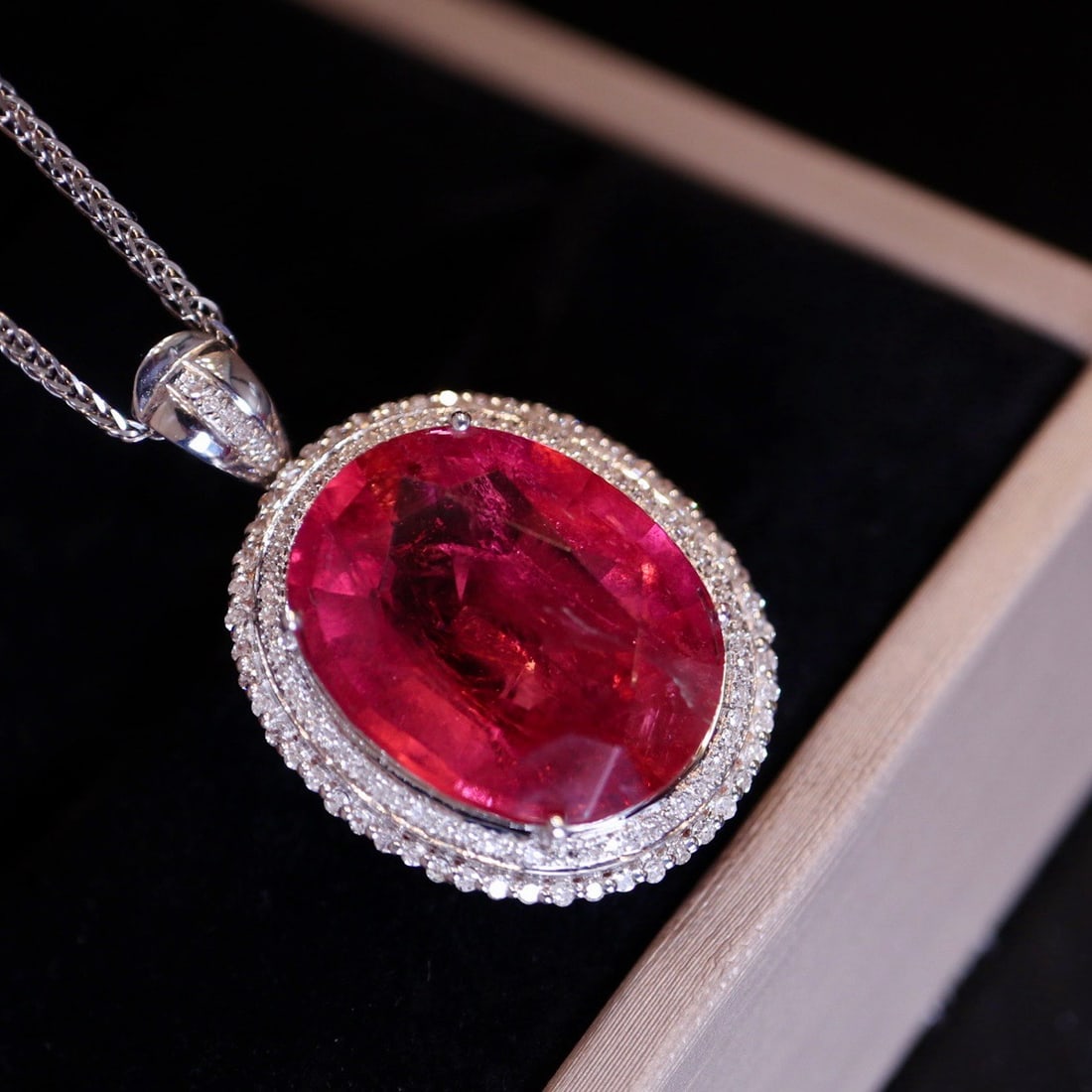 14k Gold 10.55 Ct Natural Tourmaline & Diamond Ring/pendant( Without Chain ) - 6