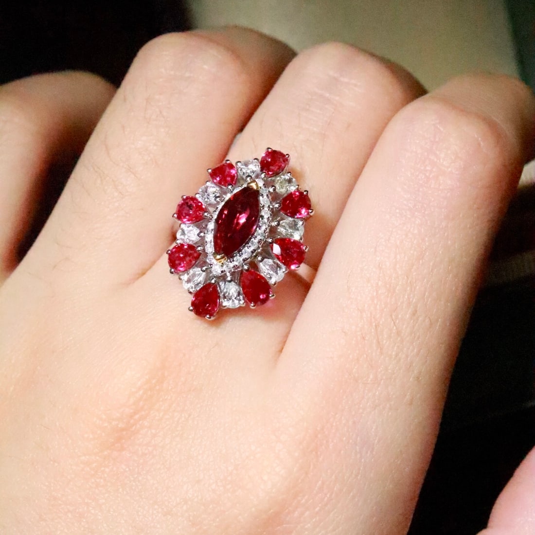 14k Gold 2.33 Ctw Natural Ruby & Ruby Ring - 5