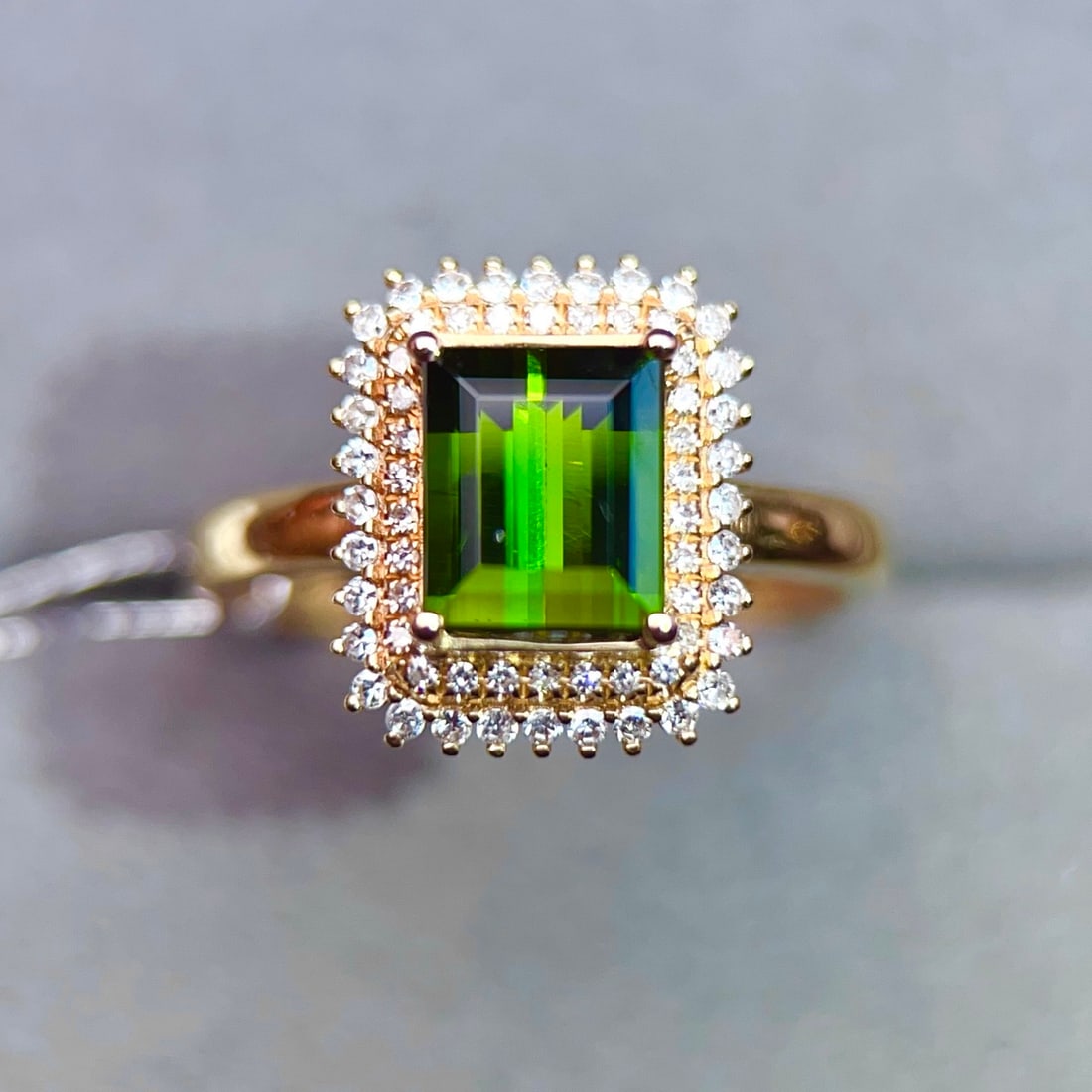 14k Gold 1.70 Ctw Natural Tourmaline & Diamond Ring - 2