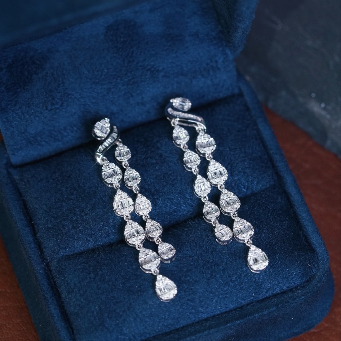 14k Gold 1.40 Ct Natural H Diamond Earrings - 5